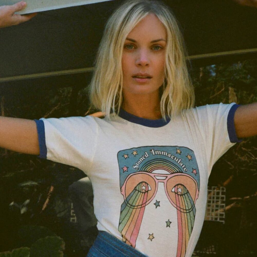 Stoned Immaculate Kaleidoscope Eyes Raglan Tee